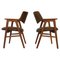 Mid-Century Danish Teak and Leather Desk Chair by Erik Kirkegaard for Høng Stolefabrik, 1960s, Set of 2, Image 1