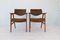 Mid-Century Danish Teak and Leather Desk Chair by Erik Kirkegaard for Høng Stolefabrik, 1960s, Set of 2 7