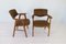 Sedia da scrivania Mid-Century in teak e pelle di Erik Kirkegaard per Høng Stolefabrik, Danimarca, anni '60, set di 2, Immagine 9