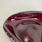 Large Shell-Shaped Bullicante RED Ashtray in Murano Glass from Venini, Italy, 1970 8