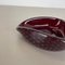 Large Shell-Shaped Bullicante RED Ashtray in Murano Glass from Venini, Italy, 1970, Image 6
