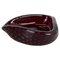 Large Shell-Shaped Bullicante RED Ashtray in Murano Glass from Venini, Italy, 1970, Image 1
