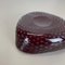 Large Shell-Shaped Bullicante RED Ashtray in Murano Glass from Venini, Italy, 1970 13