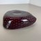 Large Shell-Shaped Bullicante RED Ashtray in Murano Glass from Venini, Italy, 1970 16