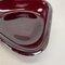 Large Shell-Shaped Bullicante RED Ashtray in Murano Glass from Venini, Italy, 1970 10