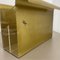 Hollywood Regency Solid Brass and Acrylic Glass Magazine Rack, Italy, 1970s, Image 8