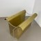 Hollywood Regency Solid Brass and Acrylic Glass Magazine Rack, Italy, 1970s 2