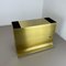 Hollywood Regency Solid Brass and Acrylic Glass Magazine Rack, Italy, 1970s, Image 17