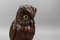 German Hand-Carved Oakwood Owl Sculpture with Glass Eyes, 1930s 4