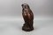 German Hand-Carved Oakwood Owl Sculpture with Glass Eyes, 1930s, Image 10