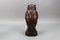German Hand-Carved Oakwood Owl Sculpture with Glass Eyes, 1930s, Image 11