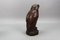 German Hand-Carved Oakwood Owl Sculpture with Glass Eyes, 1930s 12