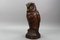 German Hand-Carved Oakwood Owl Sculpture with Glass Eyes, 1930s, Image 20