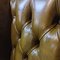 Queen Anne Chesterfield Green Leather Armchair, 1980s 6
