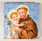 Painted Ceramic Tiles, 1800s, Set of 2 2