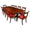 19th Century Regency Dining Table & Dining Chairs, Set of 11, Image 1