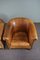 Patinated Sheep Leather Club Armchairs, Set of 2 6