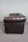 English Handmade 2.5-Seat Chesterfield Sofa in Cowhide Leather 4