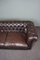 Englisches handgefertigtes 2,5-Sitzer Chesterfield Sofa aus Rindsleder 8