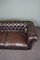 English Handmade 2.5-Seat Chesterfield Sofa in Cowhide Leather 8