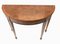 Tables Console Demi Lune Style Regency en Noyer, Set de 2 4