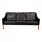 2209 Original Black Patinated Leather Sofa by Børge Mogensen for Fredericia 1