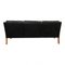 2209 Original Black Patinated Leather Sofa by Børge Mogensen for Fredericia 3