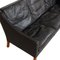 2209 Original Black Patinated Leather Sofa by Børge Mogensen for Fredericia, Image 6