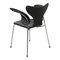 Lily Armchair 3208 in Black Aniline Leather by Arne Jacobsen for Fritz Hansen, Image 4