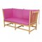 Cot Sofa in Patinated Purple Hallingdal Fabric from Børge Mogensen, 1980s, Image 2