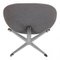 Ottoman for the Egg in Patinated Gray Hallingdal Fabric by Arne Jacobsen, 2000s 2