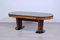 Large Art Deco Oval Dining Table, 1930s 4