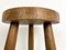 Brutalist Tripod Stool in Oak, 1950s, Image 6