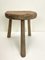 Brutalist Style Oak Tripod Stool, 1950s, Image 2