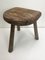 Brutalist Style Oak Tripod Stool, 1950s, Image 7