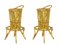 Mid-Century Modern Italian Rattan Bar Stools, 1960s, Set of 2, Image 1