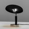 Lampe de Bureau Art Déco en Chrome avec Abat-Jour Fixe Incliné Laqué Noir, 1930s 3