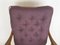 Wood & Purple Fabric Armchair attributed to Paolo Buffa, 1950s 8