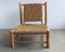 Sisal Rope and Ash Wood Low Lounge Chair from Audoux & Minet, 1950s 5