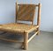 Sisal Rope and Ash Wood Low Lounge Chair from Audoux & Minet, 1950s 6