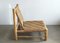 Niedriger Sessel aus Sisalseil & Eschenholz von Audoux & Minet, 1950er 1