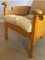 Dutch Castle Lounge Chair in Light Oak with Sheep Skin, 1950s 6