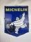 Cartel publicitario Michelin francés vintage esmaltado y metal, años 50, Imagen 1