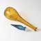 Vintage Italian Amber and Blue Glass Genie Bottle, 1950s, Image 6