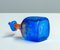 Blue Art Glass Bottle Handmade by Staffan Gellerstedt for Studio Glashyttan, 1988, Image 4