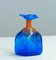 Blue Art Glass Bottle Handmade by Staffan Gellerstedt for Studio Glashyttan, 1988 1