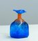 Botella de vidrio azul hecha a mano de Staffan Gellerstedt para Studio Glashyttan, 1988, Imagen 1