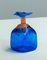 Handgefertigte blaue Kunstglasflasche von Staffan Gellerstedt für Studio Glashyttan, 1988 2