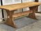 French Bleached Oak Farmhouse Dining Table, 1925 24