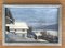 E. Perrenoud-Monnier, Village en hiver, 1936, Olio su cartone, con cornice, Immagine 1